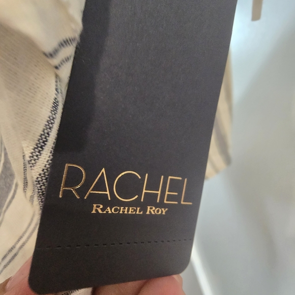 NWT Rachel Roy Striped Off-Shoulder Dress - Picture 5 of 6